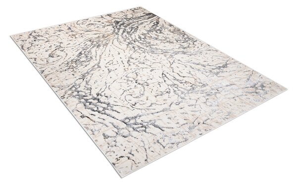 Makro Abra Moderní kusový koberec HERA H880P Abstraktní krémový šedý Rozměr: 120x170 cm