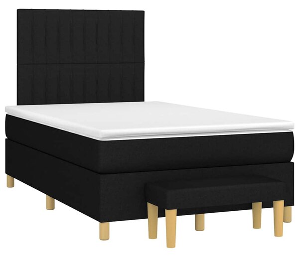 Box spring postel s matrací černá 120x200 cm textil 3137303
