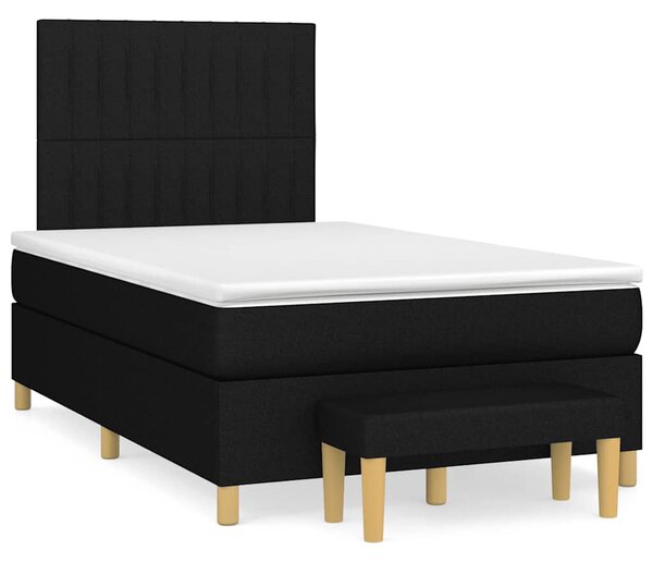 Box spring postel s matrací černá 120x200 cm textil 3137303