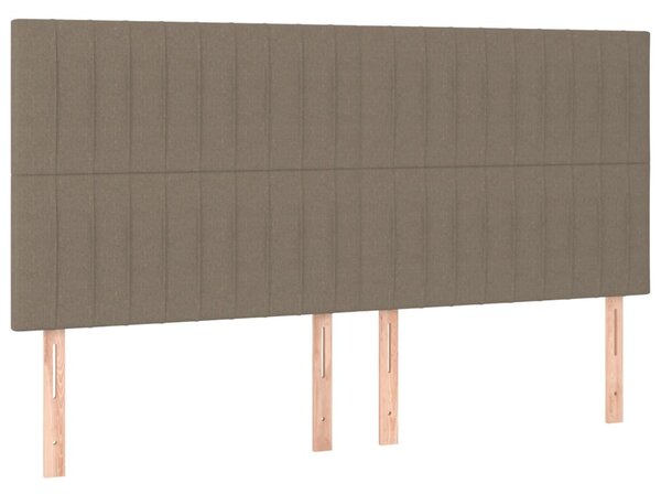 Box spring postel s matrací taupe 200x200 cm textil 3137345