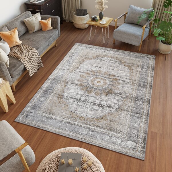 Makro Abra Klasický kusový koberec HERA TP58D světle šedý Rozměr: 80x150 cm
