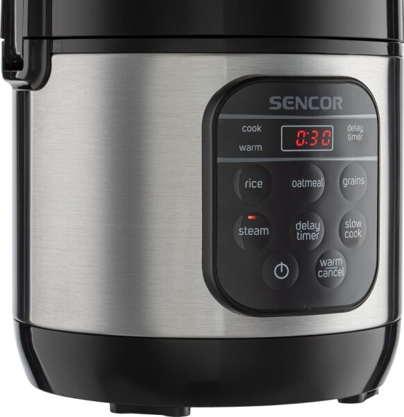 Sencor - Multifunkční rýžovar 350W/230V 0,6 l nerez/černá