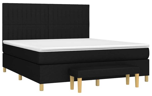 Box spring postel s matrací černá 160x200 cm textil 3137327
