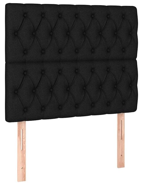 Box spring postel s matrací černá 90x190 cm textil 3137359