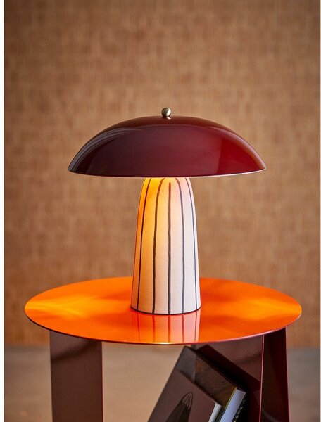 Keramická stolní lampa s kovovým stínidlem (výška 32 cm) Arvid – Bloomingville