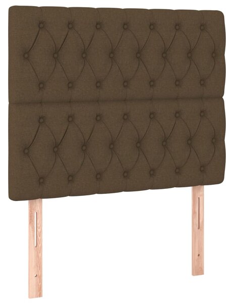 Box spring postel s matrací tmavě hnědá 90x190 cm textil 3137360