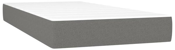 Box spring postel s matrací tmavě šedá 200x200 cm textil 3137422