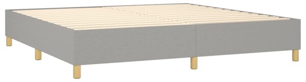 Box spring postel s matrací světle šedá 200 x 200 cm textil 3142441