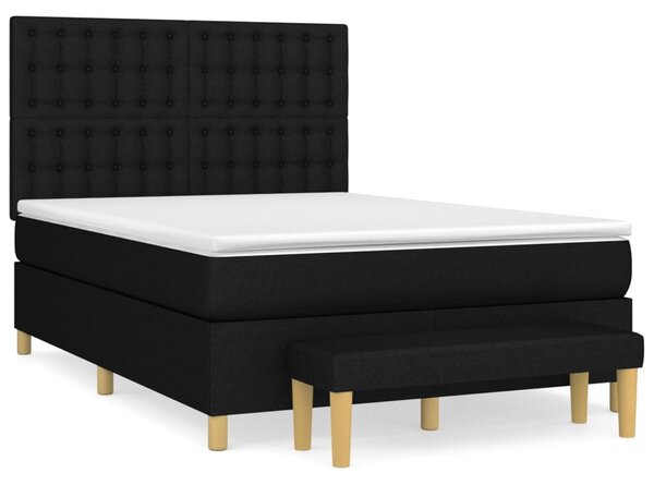 Box spring postel s matrací černá 140 x 190 cm textil 3137471