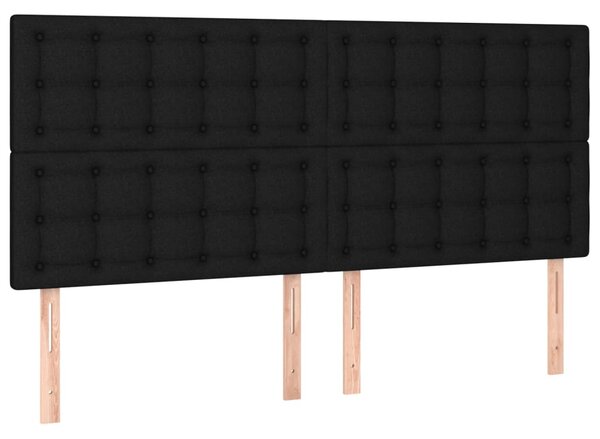 Box spring postel s matrací černá 200x200 cm textil 3137503