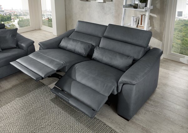 Sedací souprava COMET_varianta "3+2,5"_kůže Vivre steel