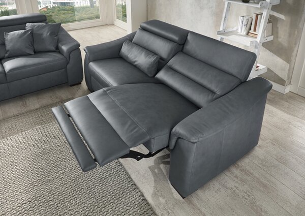 Sedací souprava COMET_varianta "3+2,5"_kůže Vivre steel