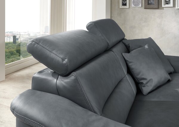 Sedací souprava COMET_varianta "3+2,5"_kůže Vivre steel