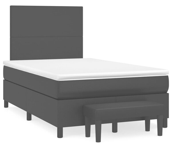 Box spring postel s matrací černá 120 x 200 cm umělá kůže 3137533