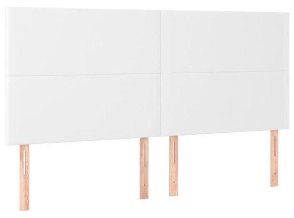 Box spring postel s matrací bílá 200x200 cm umělá kůže 3137564