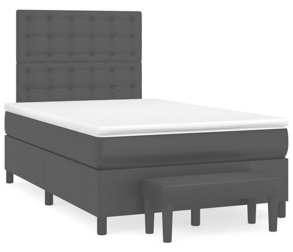 Box spring postel s matrací černá 120 x 200 cm umělá kůže 3137653