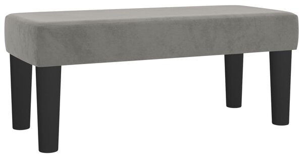 Box spring postel s matrací světle šedá 90x190 cm samet 3137935