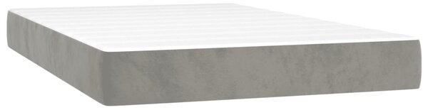 Box spring postel s matrací světle šedá 120 x 200 cm samet 3137713