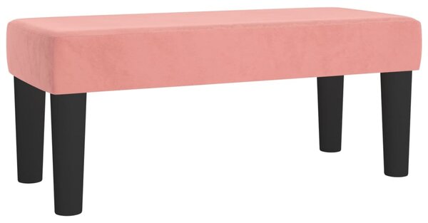 Box spring postel s matrací růžová 80 x 200 cm samet 3137814
