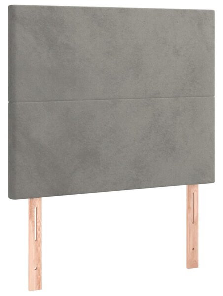 Box spring postel s matrací světle šedá 120 x 200 cm samet 3137713