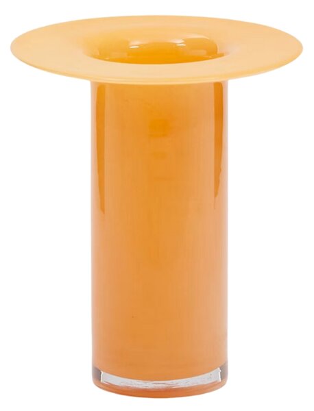 Oranžová skleněná váza Kave Home Kelse 25 cm