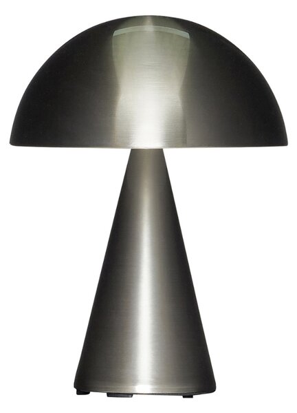 Stříbrná kovová nabíjecí stolní lampa Hübsch Mush 20 cm