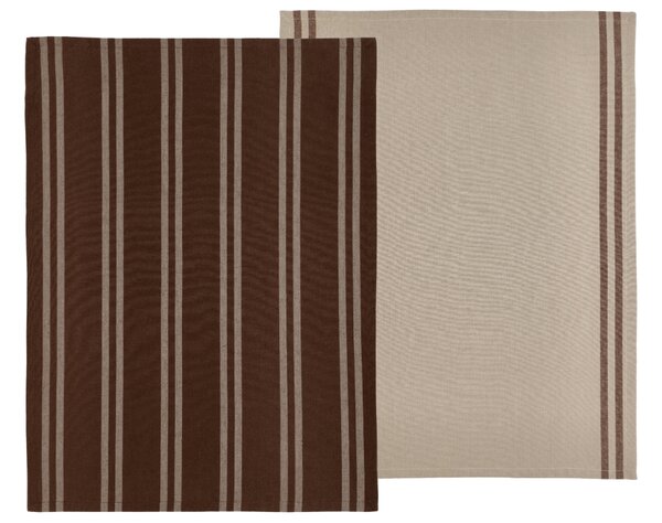 -25 % Dny MOMENTI– Södahl Sada dvou hnědých bavlněných utěrek Soft 70 x 50 cm