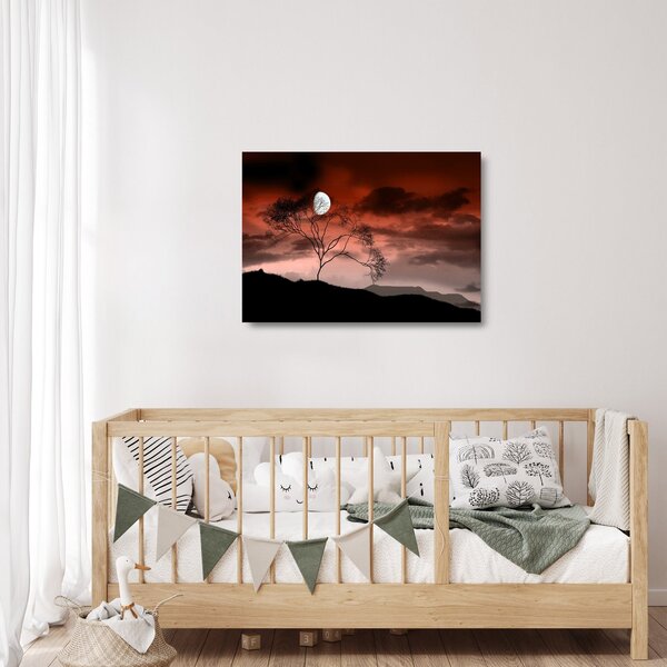 Skleněný obraz - Měsíc osvětlující noc (70x50 cm)