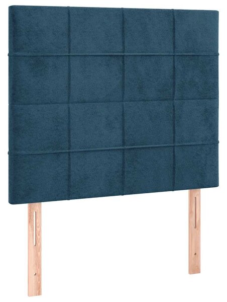 Box spring postel s matrací tmavě modrá 80 x 200 cm samet 3137813