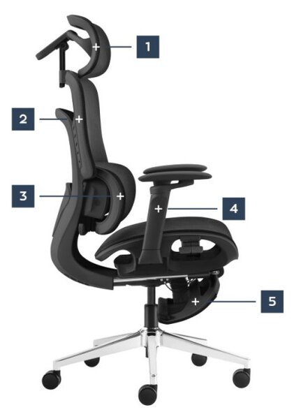 Masážní kancelářské křeslo Visioner 8.3 černé