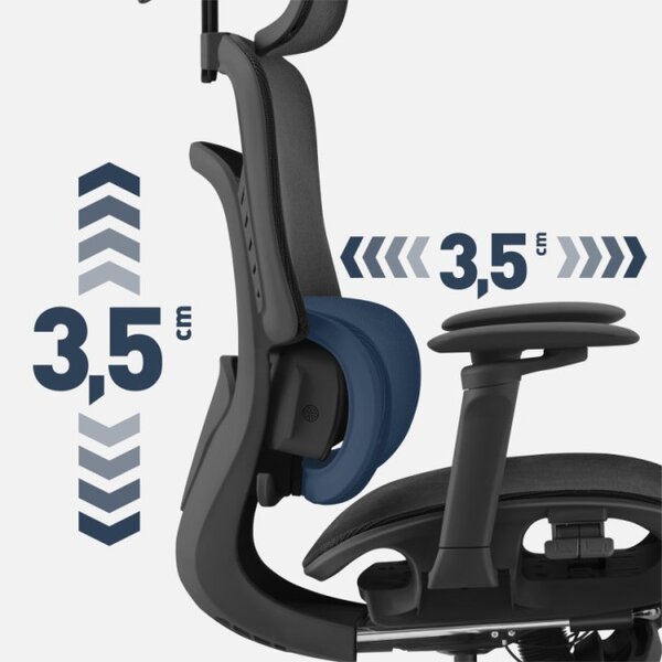 Masážní kancelářské křeslo Visioner 8.3 černé