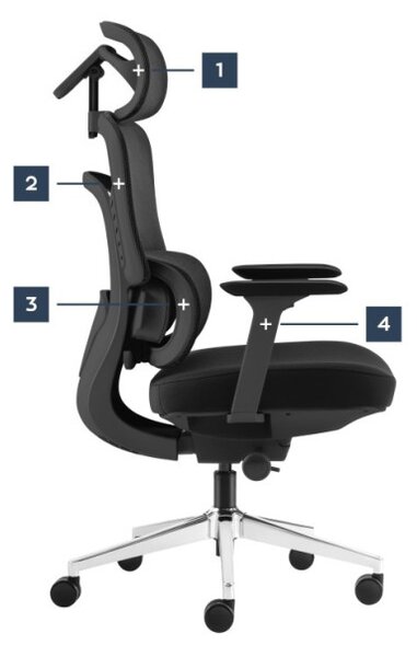 Masážní kancelářské křeslo Visioner 6.1 černé