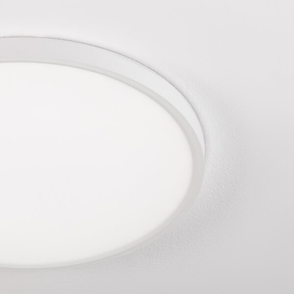Bílé plastové stropní LED světlo Nova Luce Dixie 40 cm
