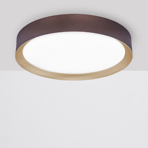 Hnědé kovové stropní LED světlo Nova Luce Luton 55 cm
