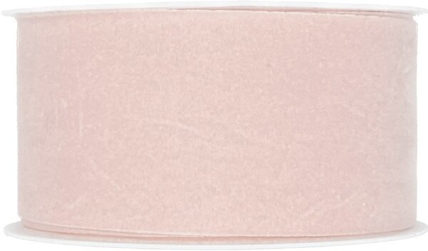 Stuha sametová VELUTTO PINK růžová 25mm x 3m (10,-Kč/m)