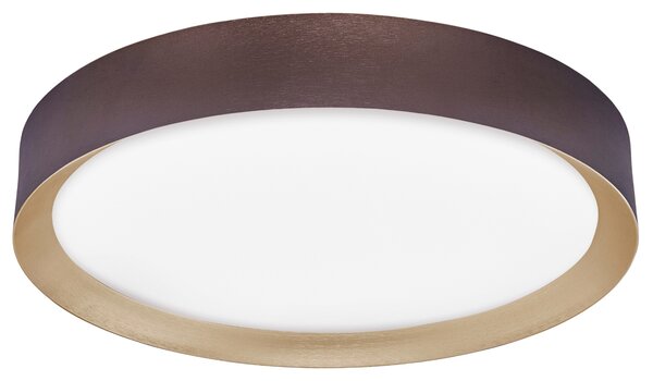Hnědé kovové stropní LED světlo Nova Luce Luton 55 cm
