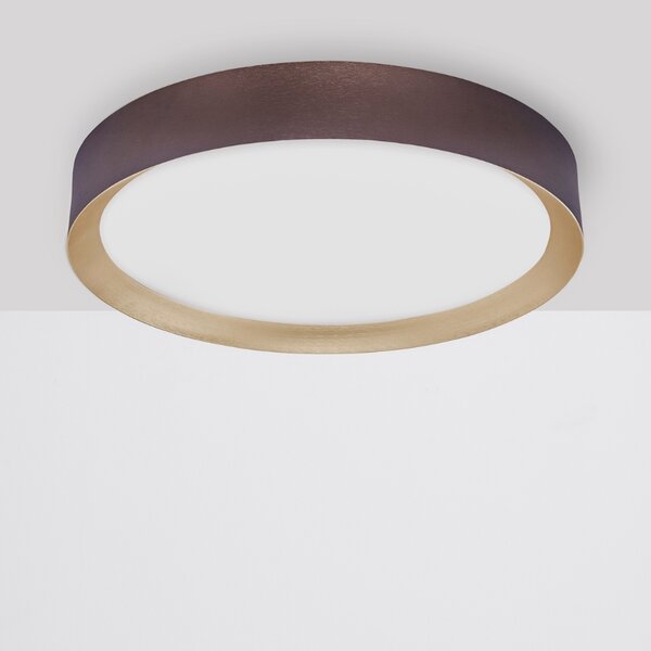 Hnědé kovové stropní LED světlo Nova Luce Luton 55 cm