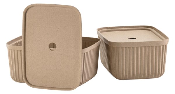 Zone Denmark Set dvou béžových papírových úložných boxů Pulp 32 x 23 cm