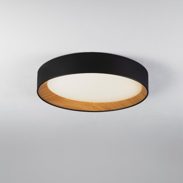 Černé kovové stropní LED světlo Nova Luce Stake 45 cm