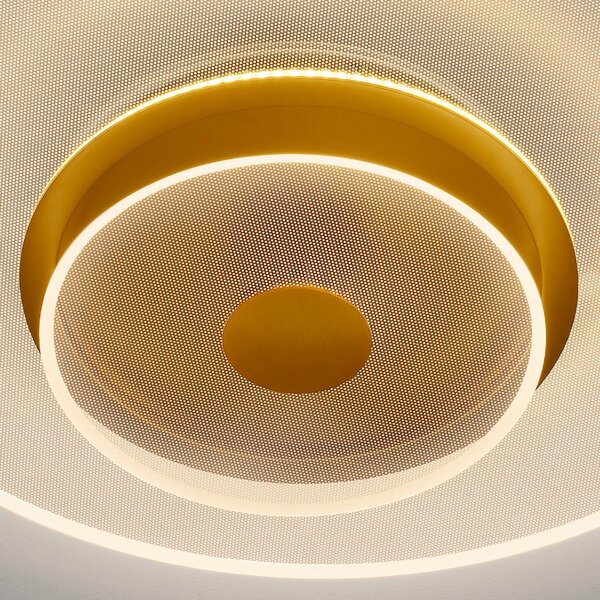 Zlaté kovové stropní LED světlo Nova Luce Copo 60 cm