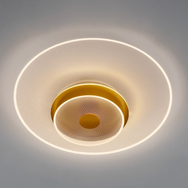 Zlaté kovové stropní LED světlo Nova Luce Copo 60 cm