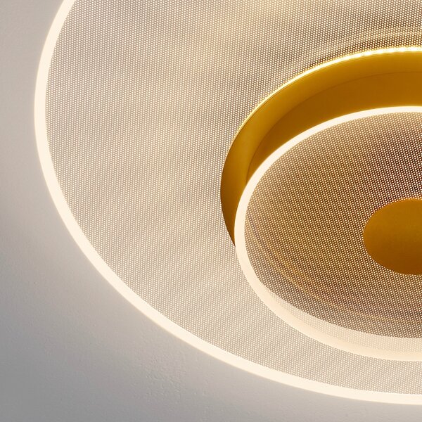 Zlaté kovové stropní LED světlo Nova Luce Copo 60 cm
