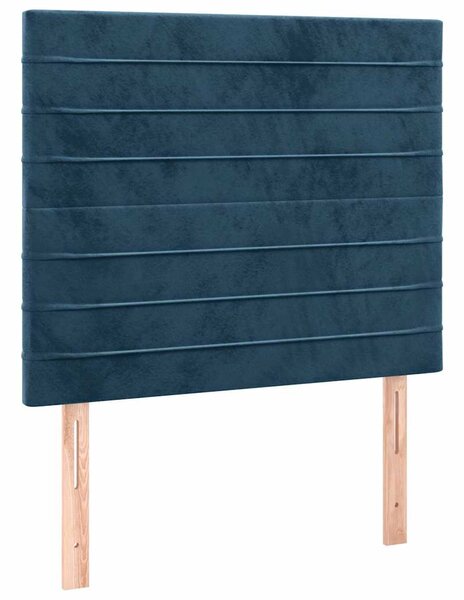 Box spring postel s matrací tmavě modrá 120 x 200 cm samet 3137897