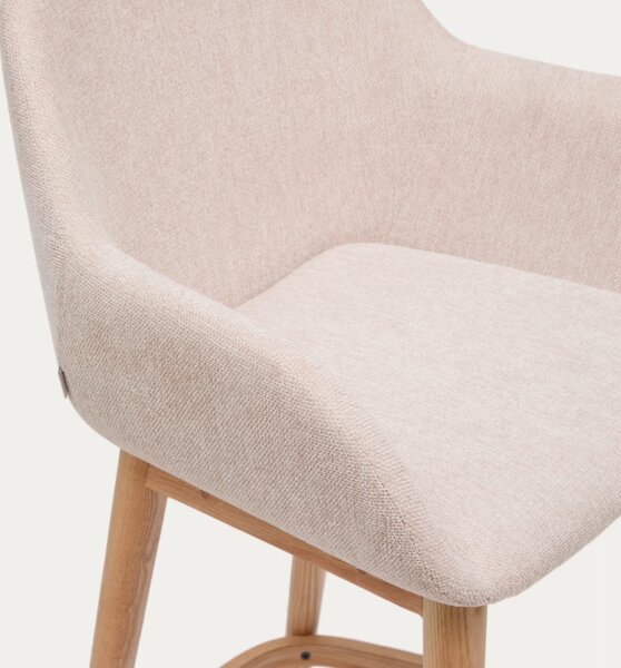 Béžová barová židle Kave Home Konna 65 cm