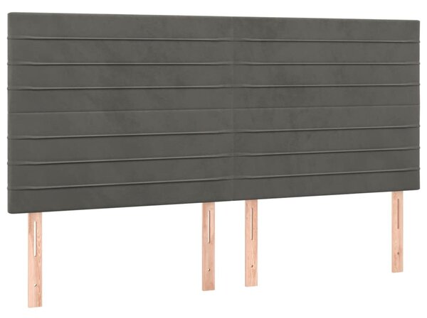 Box spring postel s matrací tmavě šedá 160x200 cm samet 3137912