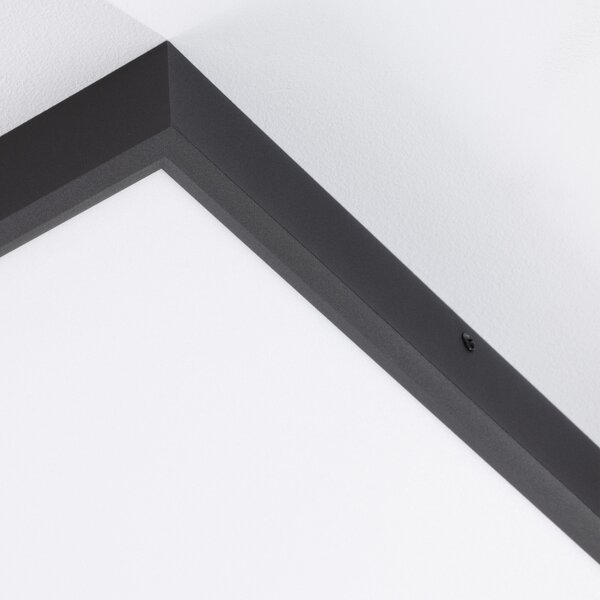 Černé kovové stropní LED světlo Nova Luce Itos 40 x 40 cm