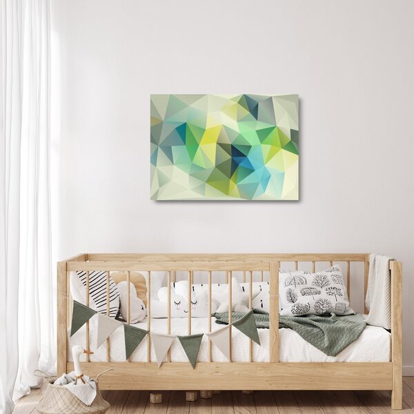 Skleněný obraz geometrické abstrakce (70x50 cm)