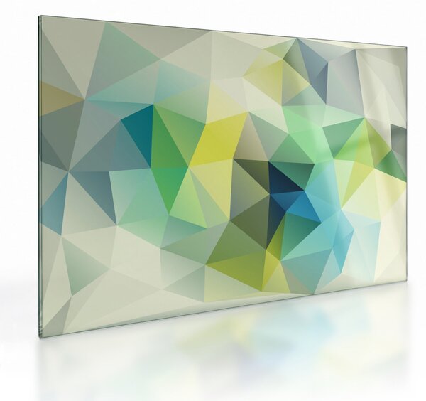 Skleněný obraz geometrické abstrakce (70x50 cm)