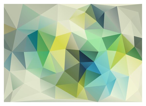 Skleněný obraz geometrické abstrakce (70x50 cm)