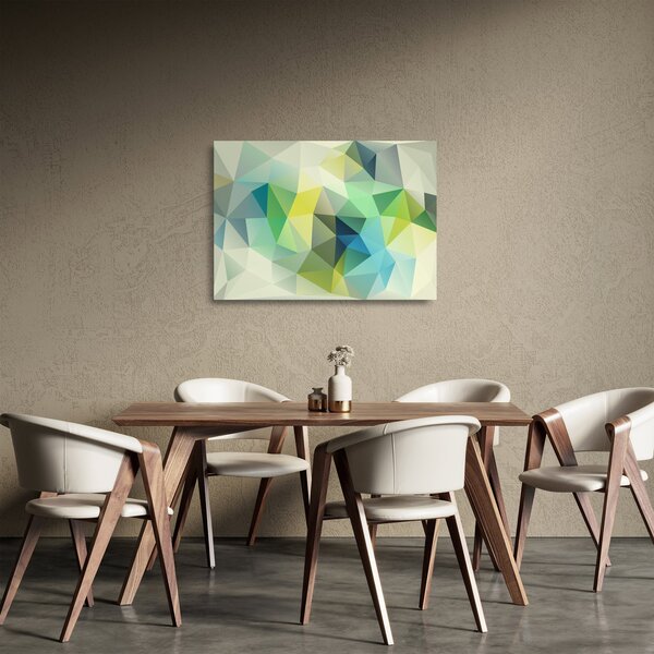 Skleněný obraz geometrické abstrakce (70x50 cm)